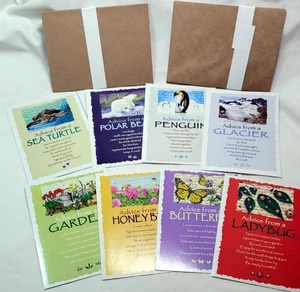 Lot Of 8 Advice For Life From Nature Greeting Cards, Blank w/ Envelopes - Picture 1 of 6