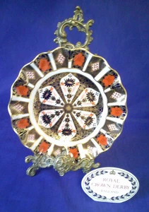 Royal Crown Derby Old Imari 1128 Wavy Fluted Sheffield Dessert Plate Circa 1976 - Picture 1 of 8