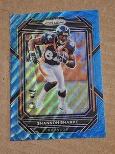 2022 SHANNON SHARPE PANINI PRIZM BLUE WAVE NFL CARD /199 BRONCOS RAVENS #94 - Bild 1 von 3