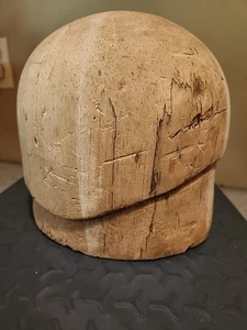 Vintage Balsaholz Hutform Primitive Millinery Hutmacher Blockform 22 - Bild 1 von 5