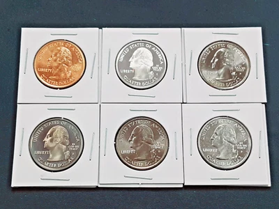 2006 Colorado State Quarters Set!  6 Different coins! 1 90% silver!!   L76 - Image 1 of 3