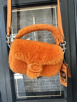 Coach The Lil Nas X Drop Tabby 12 Shearling & Leather Crossbody 6” NWT  - Image 1 of 4