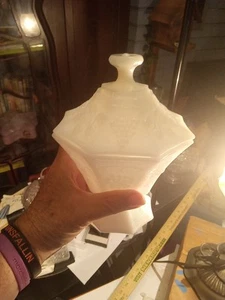 Vintage Ancoraggio Hocking Vetro Latte Piedistallo Piatto Caramelle con Coperchio Raccolta Uva (L4 - Foto 1 di 11