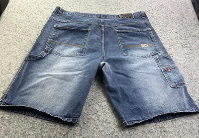 Southpole Men’s Blue Denim Carpenter Jean Shorts Size 46 Relaxed Fit - Image 1 of 4