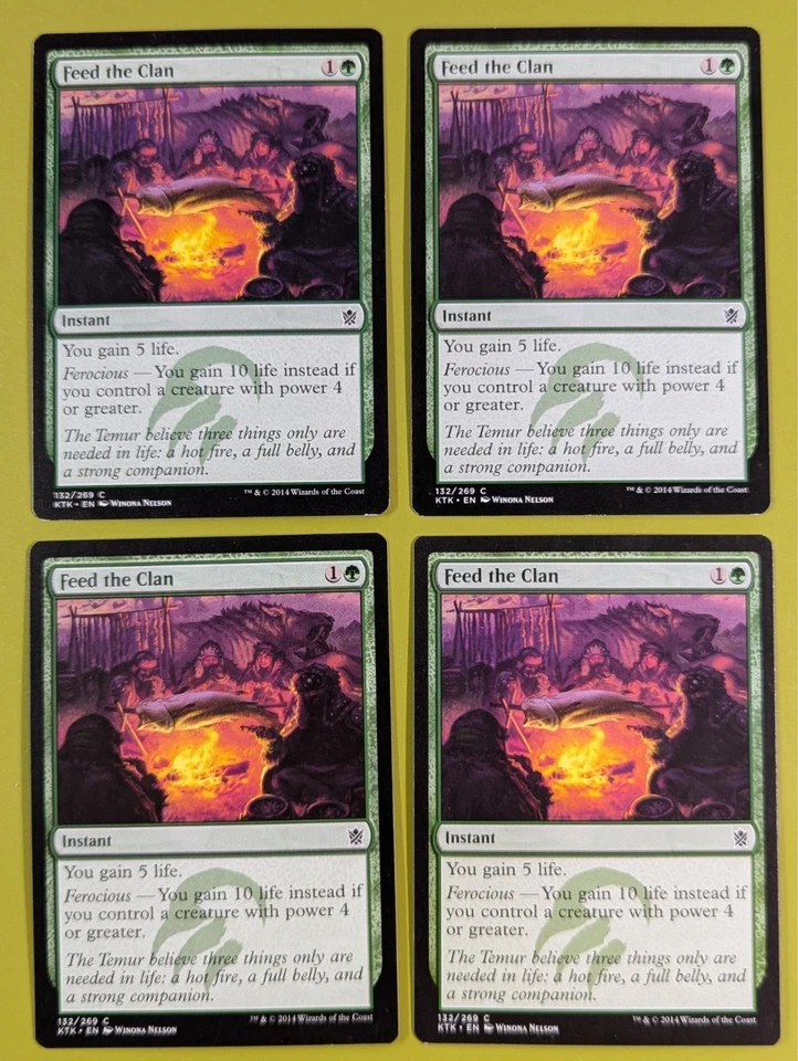 Feed the Clan x4 Khans of Tarkir 4x Playset Magic the Gathering MTG - Image 1 of 1
