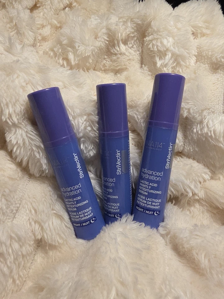 3 x Suero nocturno StriVectin Advanced Hydration ácido láctico .25 oz nuevo sin caja Foto 1 de 3
