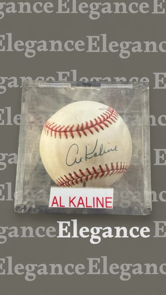 Бейсбольный мяч с автографом Эла Калина из Зала славы Detroit Tigers! - Изображение 1 из 3