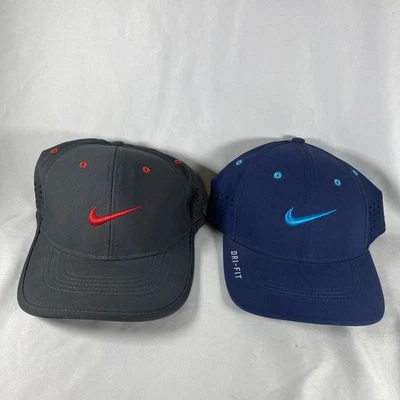 Lote de 2 Sombreros Nike Dri Fit Legacy91 Sombrero Paquete Gris Azul  Foto 1 de 4