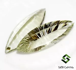 Coppia tagli marquise marquise ametista verde naturale 28x10 mm pietre preziose sciolte - Foto 1 di 6
