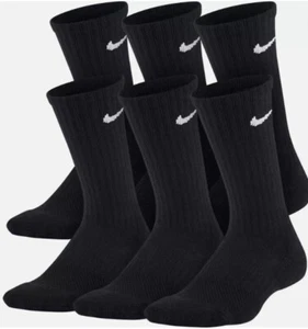 Nike Kids' Performance Crew Socks Cushioned, Size 5-7, 3/6 Pairs - Picture 1 of 2