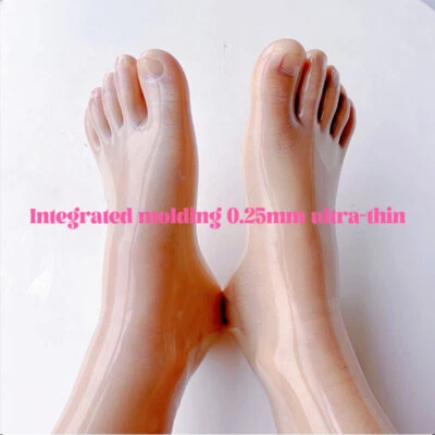 0.25mm Ultrathin Transparent Rubber Latex Sexual Tight Socks for mistress Fetish - Image 1 of 4