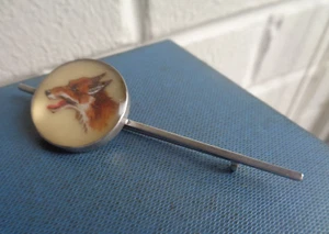 Vintage Attraktive Groß Sterlingsilber Fuchs Brosche 925 C.1920s - Handbemalt - Bild 1 von 6