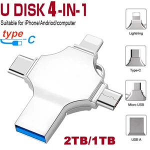 2TB 1TB 4in1 USB Flash Drive Typ-C Memory Photo Stick OTG Für Samsung iPhone PC - Bild 1 von 10