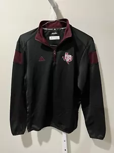 Adidas Climalite Texas A&M Golf Size S Football 1/4 Zip - Picture 1 of 6