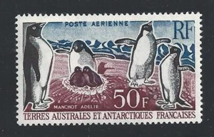 1963 TAAF - Penguin 50 Francs Purple - Yvert Airmail No. 5 - MNH** - Picture 1 of 1