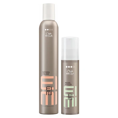 WELLA EIMI Sparset NATURAL VOLUME Schaumfestiger 500ml + PEARL STYLER Gel 100ml - Bild 1 von 4