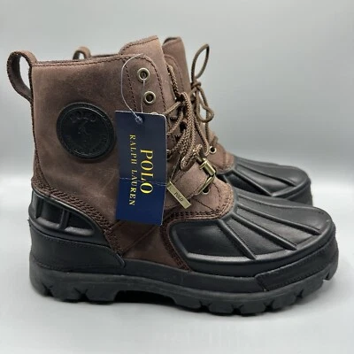 Polo Ralph Lauren High Boots Dark Brown Leather Men’s Size 9.5D - Image 1 of 4