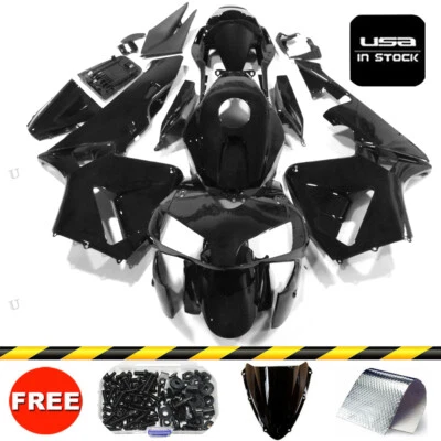 Black Fairing Kit Fit for Honda CBR600RR 2003-2004 ABS Injection Bodywork +Bolt - Image 1 of 4