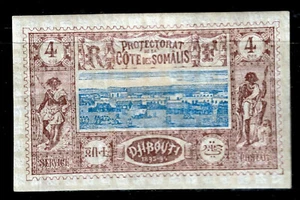 Yibuti, costa somalí francesa 8 *, 4 C. marca libre 1894 - Imagen 1 de 1