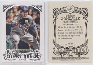 2014 Topps Gypsy Queen Retail White Framed Adrian Gonzalez #122