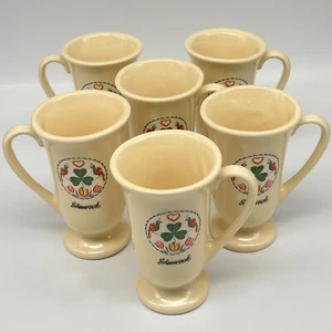 Juego/6 tazas de café irlandesas vintage con pedestal de trébol holandés de Pennsylvania - Imagen 1 de 11