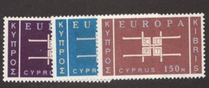 Rare : 1963 Cyprus Sc #229-31 Europa Cept - MNH postage stamp set Cv$64 - Picture 1 of 1
