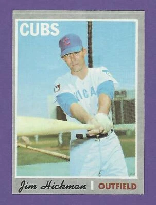 1970 Topps - #612  Jim Hickman - Chicago Cubs - NrMt - Image 1 of 2