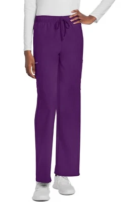 Cherokee Scrubs Unisex Mid-Rise Drawstring Straight Pant CK280A EGGN Eggplant - Image 1 of 4