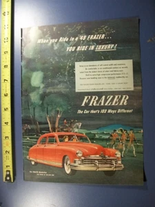 1949 Kaiser - Frazer MANHATTAN Mittelklasse Mag Auto Anzeige - Fuchsjagd - "Fahrt im Luxus" - Bild 1 von 1