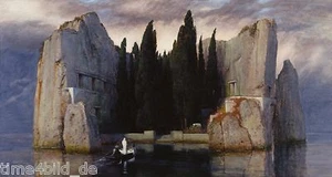 PÓSTER de Arnold Böcklin Die Toteninsel Tercera Versión Isla de los Muertos 120x60cm - Imagen 1 de 4