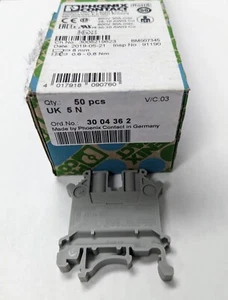 UK 5 N - Feed-through terminal block p/n 3004362 Box of 50. Price for single TB - Picture 1 of 3