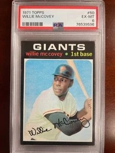 1971 Topps #50 Willie McCovey Baseball Card PSA 6 EX-MT - Picture 1 of 2