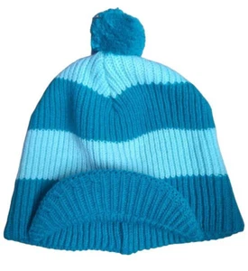 Beanie Hat with Peak and Bobble Kids size approx 53 cm, Bobble Hat - Picture 1 of 1