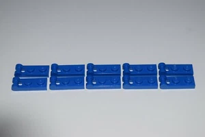 10 Lego Blue Plate 1 x 2 with Handle Closed Ends 60478 D107 - Picture 1 of 1