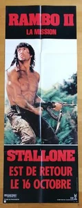 RAMBO 2 sylvester stallone original french ADVANCE doorpanel movie poster '85 - Bild 1 von 1
