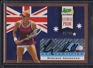 2013 Ace Authentic Grand Slam Pride Auto Brown Monique Adamczak 41/50 RARE