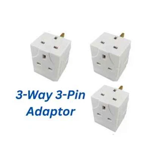 Convertidor adaptador de 3 vías y 3 pines - Enchufe múltiple de 13 amperios para enchufe doméstico Reino Unido - Imagen 1 de 8