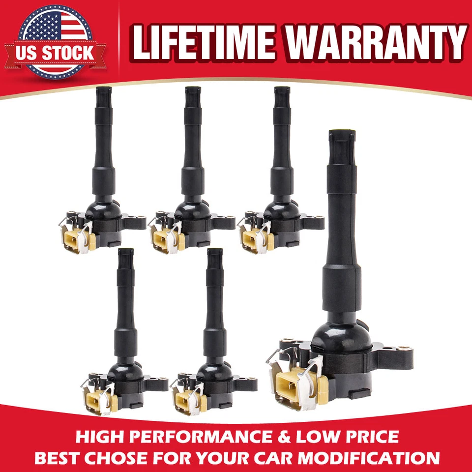 PACK DE 6 BOBINAS DE ENCENDIDO UF-300 para BMW 530i 528i 525i 330i 328i 325i 323i 1996-2002 Foto 1 de 4