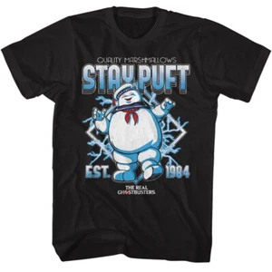 Camiseta para hombre The Real Ghost Busters Movie Est 1984 Stay Puft Lightning - Imagen 1 de 3