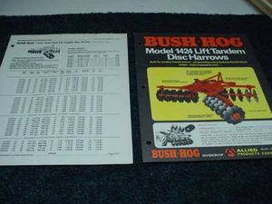 Bush Hog 1970's 1424 Disc Harrow Specs, Prices & Color Flyer Sales Brochure OEM - Bild 1 von 4