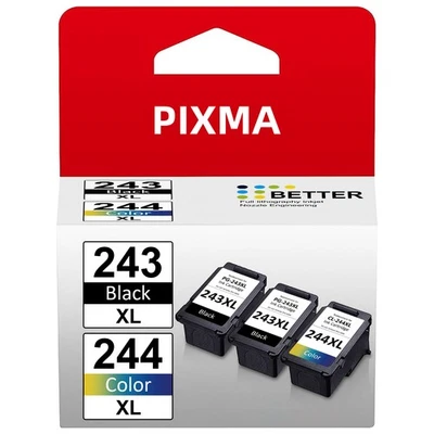 Cartucho de tinta de alto rendimiento PG-243XL CL-244XL para Canon 243 244 PIXMA MG2520 MG3020 Foto 1 de 4