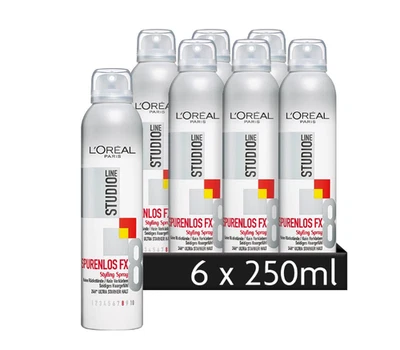✅ Loreal Paris Studio Line Spurenlos FX Styling Spray 24H Haarspray 6 x 250ml ✅ - Bild 1 von 4