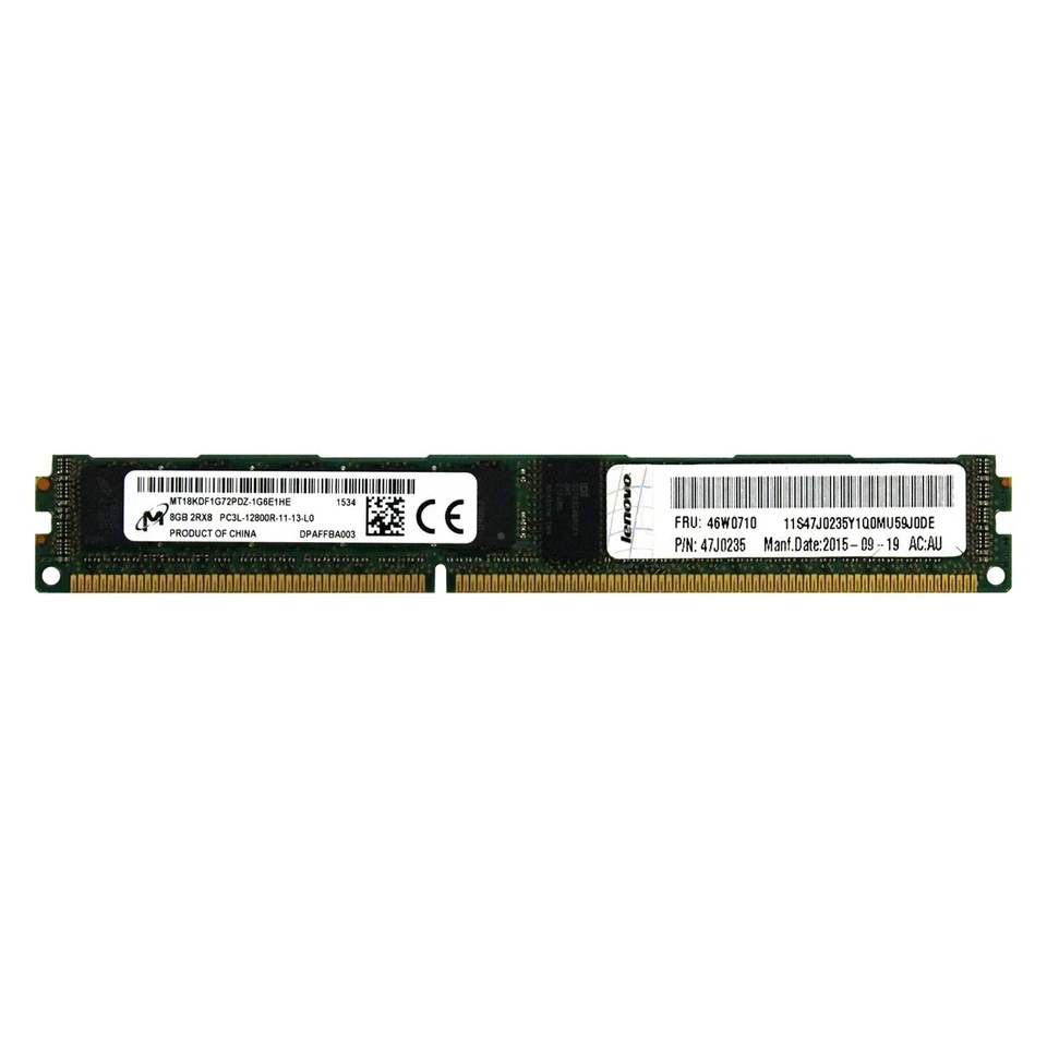 IBM-Lenovo 8GB DDR3L PC3L-12800R RDIMM Server Memory RAM - Image 1 of 1