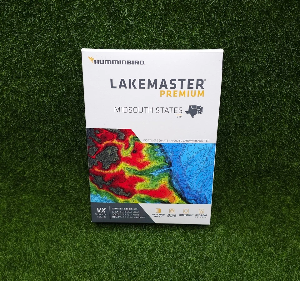 Humminbird LakeMaster VX Premium [Midsouth States V1] APEX/SOLIX/HELIX #602005-1 - Image 1 of 2