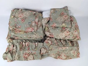 VINTAGE RALPH LAUREN KING 7PC CHARLOTTE IV GREEN FLORAL SHEET SET 4 PILLOW CASES - Bild 1 von 15