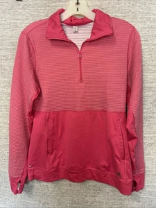 Damen Adidas Pink Climalite 1/4 Zip Activewear Langarmshirt Größe M - Bild 1 von 3