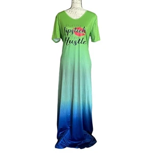 Put Your Lipstick On And Hustle Long Maxi Dress Size XXL 2XL - Picture 1 of 4