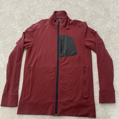 Suéter Icebreaker Merino Cool-Lite Rojo Cremallera Completa Manga Larga Senderismo Para Hombres Talla S Foto 1 de 4