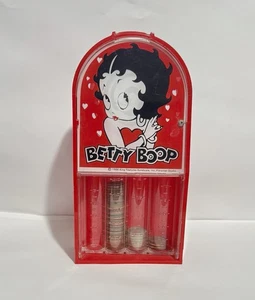 Vintage 1986 Betty Boop Kunststoff rot Sparschwein Münzsortierer Herzen König 9" - Bild 1 von 5