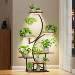 BACEKOLL Plant Stand Indoor with Grow Lights, 7 Tiered Plant Shelf Indoor, 47... - Picture 1 of 12